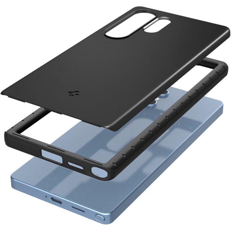 Защитный чехол Spigen (SGP) Thin Fit (MagFit) для Samsung Galaxy S25 Ultra (S938) ACS08946 - Black: фото 4 из 17