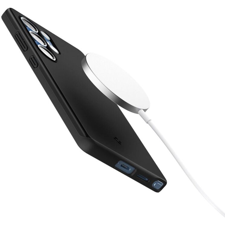 Защитный чехол Spigen (SGP) Thin Fit (MagFit) для Samsung Galaxy S25 Ultra (S938) ACS08946 - Black: фото 3 из 17