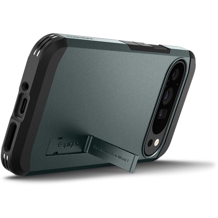 Защитный чехол Spigen (SGP) Tough Armor для Google Pixel 9 Pro XL - Abyss Green: фото 8 из 16