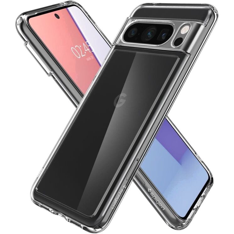 Защитный чехол Spigen (SGP) Ultra Hybrid для Google Pixel 8 Pro - Crystal Clear: фото 2 из 15