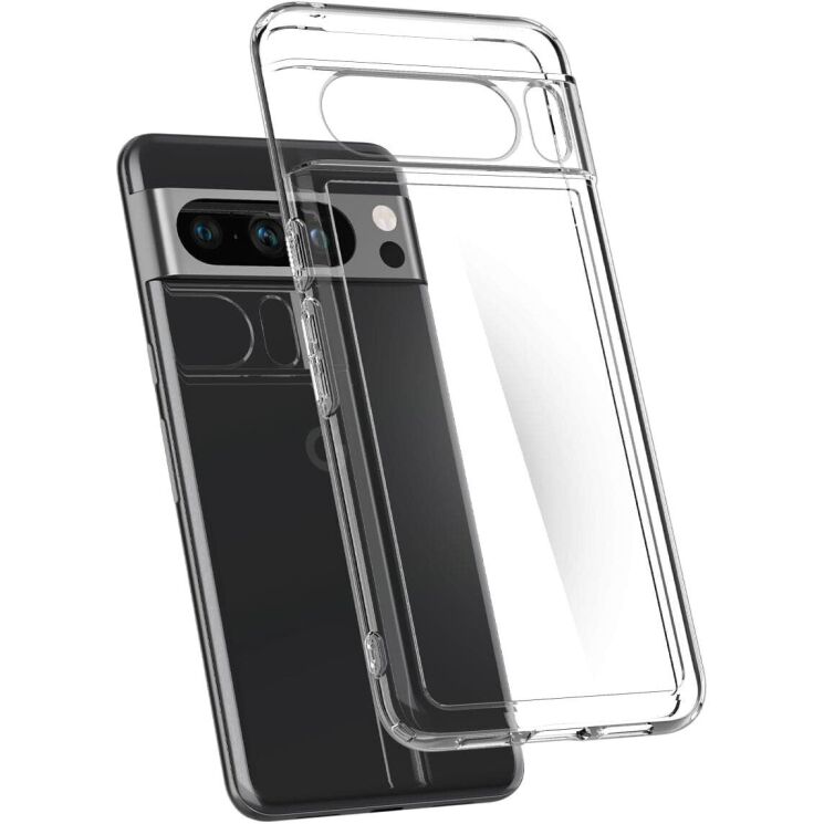 Защитный чехол Spigen (SGP) Ultra Hybrid для Google Pixel 8 Pro - Crystal Clear: фото 4 из 15