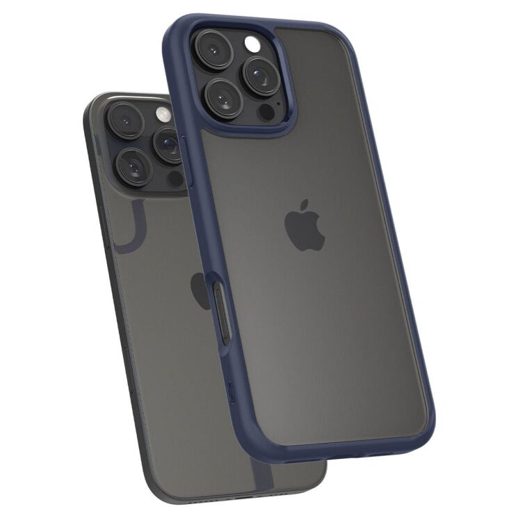 Защитный чехол Spigen Ultra Hybrid для iPhone 16 Pro Max (ACS07997) - Navy Blue: фото 5 из 12