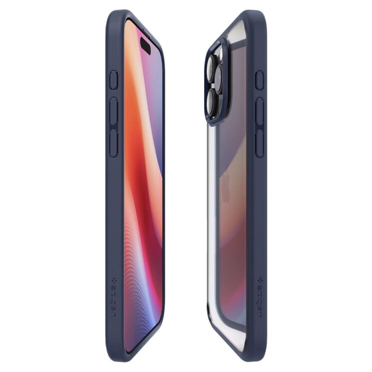 Защитный чехол Spigen Ultra Hybrid для iPhone 16 Pro Max (ACS07997) - Navy Blue: фото 6 из 12
