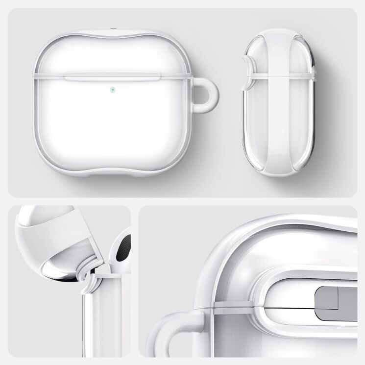 Защитный чехол Spigen (SGP) Ultra Hybrid (FH) для Apple AirPods 4 - White: фото 15 из 15