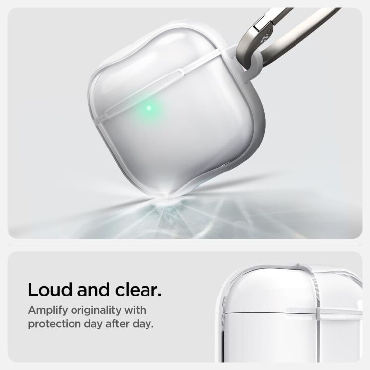 Защитный чехол Spigen (SGP) Ultra Hybrid (FH) для Apple AirPods 4 - White: фото 11 из 15