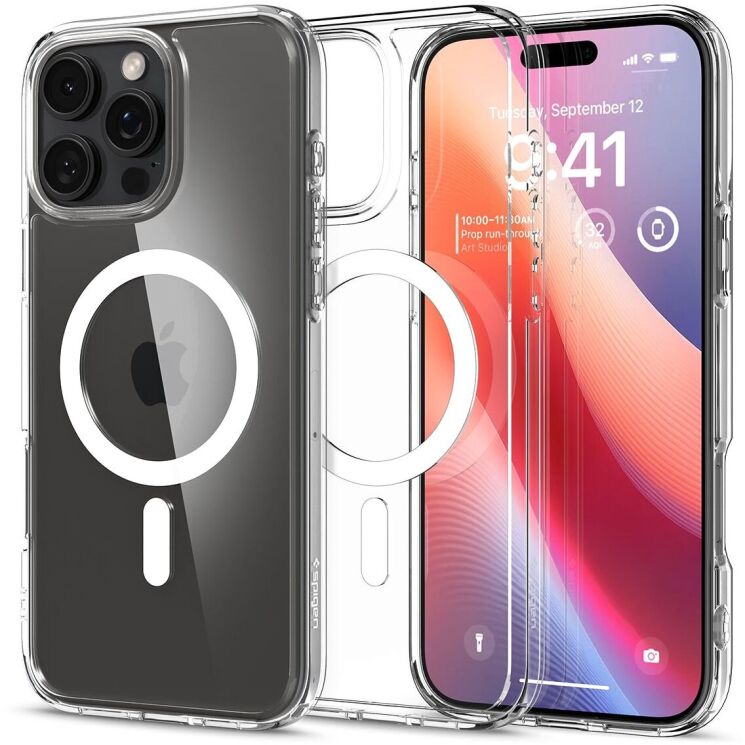Защитный чехол Spigen (SGP) Ultra Hybrid (MagFit) для Apple iPhone 16 Pro - White: фото 1 из 15