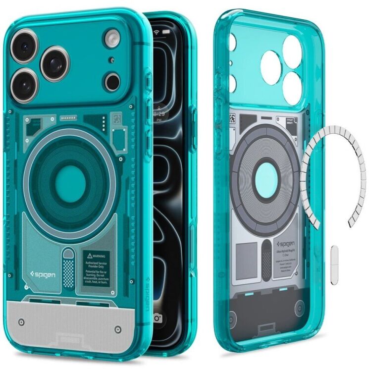 Защитный чехол Spigen Ultra Hybrid C-One (MagFit) для iPhone 18 Pro / 17 Pro (ACS11985) - Bondi Blue (440109L) Защитный чехол Spigen Ultra Hybrid C-One (MagFit) для iPhone 18 Pro / 17 Pro (ACS11985) - Bondi Blue: фото 2 из 15