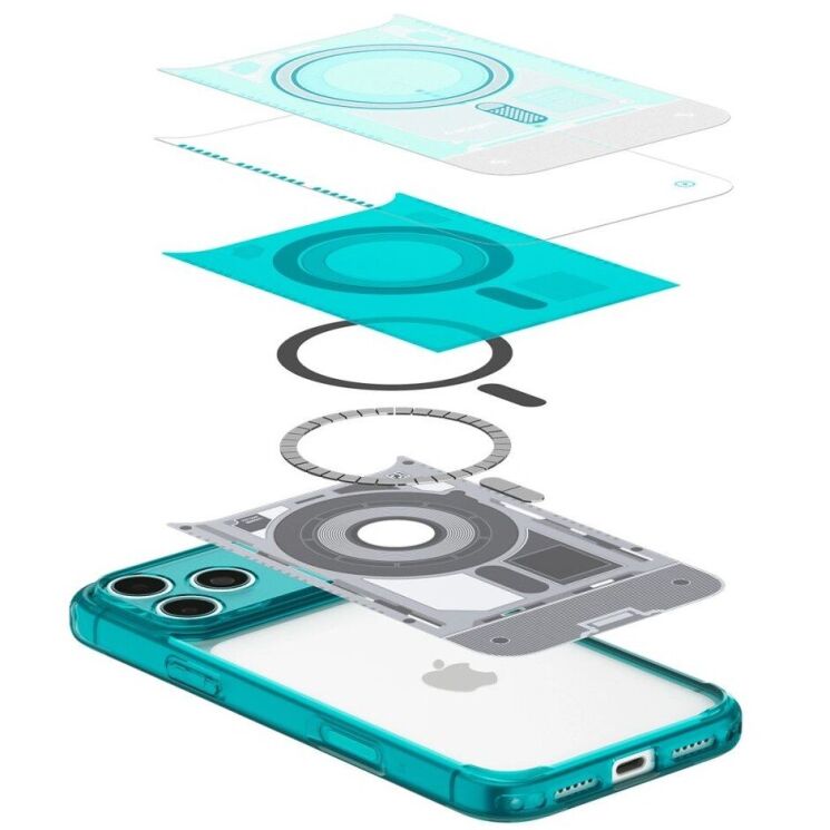 Защитный чехол Spigen Ultra Hybrid C-One (MagFit) для iPhone 18 Pro / 17 Pro (ACS11985) - Bondi Blue (440109L) Защитный чехол Spigen Ultra Hybrid C-One (MagFit) для iPhone 18 Pro / 17 Pro (ACS11985) - Bondi Blue: фото 6 из 15