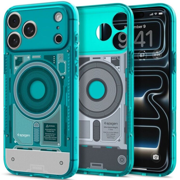 Защитный чехол Spigen Ultra Hybrid C-One (MagFit) для iPhone 18 Pro / 17 Pro (ACS11985) - Bondi Blue (440109L) Защитный чехол Spigen Ultra Hybrid C-One (MagFit) для iPhone 18 Pro / 17 Pro (ACS11985) - Bondi Blue: фото 1 из 15