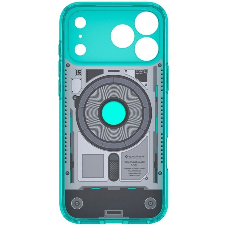 Защитный чехол Spigen Ultra Hybrid C-One (MagFit) для iPhone 18 Pro / 17 Pro (ACS11985) - Bondi Blue (440109L) Защитный чехол Spigen Ultra Hybrid C-One (MagFit) для iPhone 18 Pro / 17 Pro (ACS11985) - Bondi Blue: фото 4 из 15