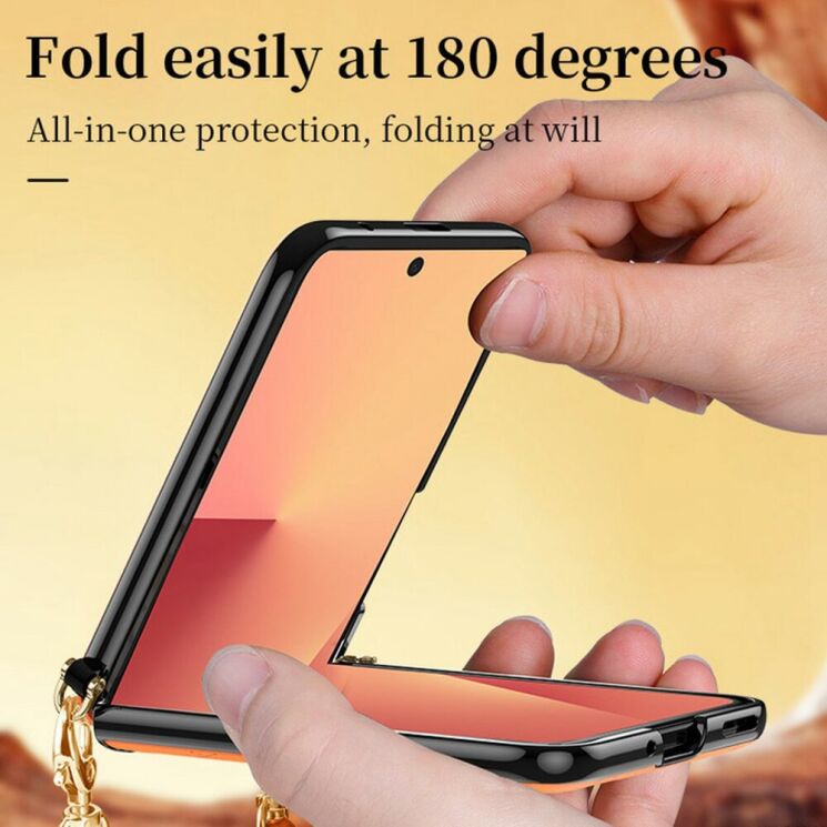 Захисний чохол SULADA Rhombus Leather для Samsung Galaxy Flip 8 - Black (423513B) Захисний чохол SULADA Rhombus Leather для Samsung Galaxy Flip 8 - Black: фото 5 з 5