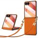 Защитный чехол SULADA Rhombus Leather для Samsung Galaxy Flip 8 - Orange (423513O). Фото 1 из 5