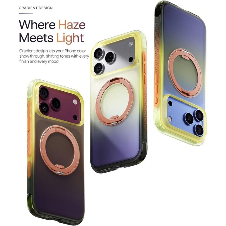 Защитный чехол TORRAS O3 Air Gradient Series with MagSafe для iPhone 18 Pro Max / 17 Pro Max - Blue / Green: фото 9 из 9