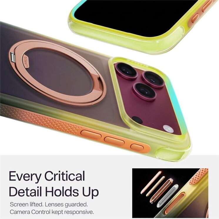 Защитный чехол TORRAS O3 Air Gradient Series with MagSafe для iPhone 18 Pro Max / 17 Pro Max - Blue / Green: фото 7 из 9
