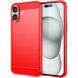 Защитный чехол UniCase Carbon для Apple iPhone 16 Plus - Red (360602R). Фото 1 из 9