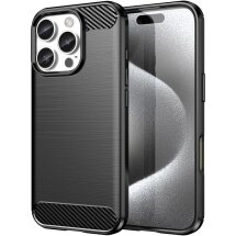 Защитный чехол UniCase Carbon для Apple iPhone 16 Pro - Black: фото 1 из 8