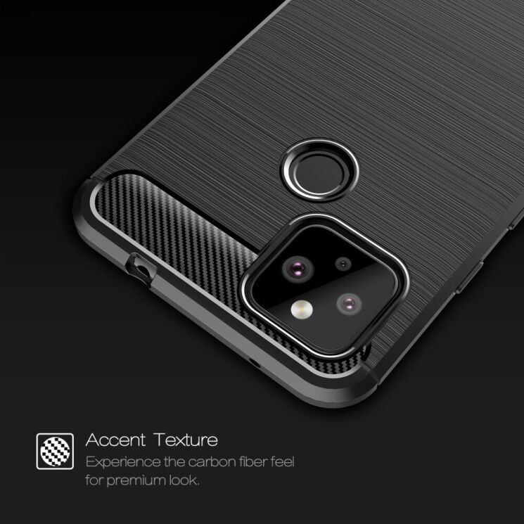 Защитный чехол UniCase Carbon для Google Pixel 4a 5G - Black: фото 5 из 10