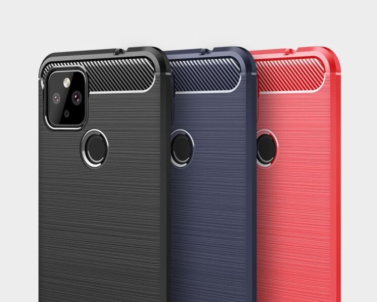 Защитный чехол UniCase Carbon для Google Pixel 4a 5G - Black: фото 2 из 10