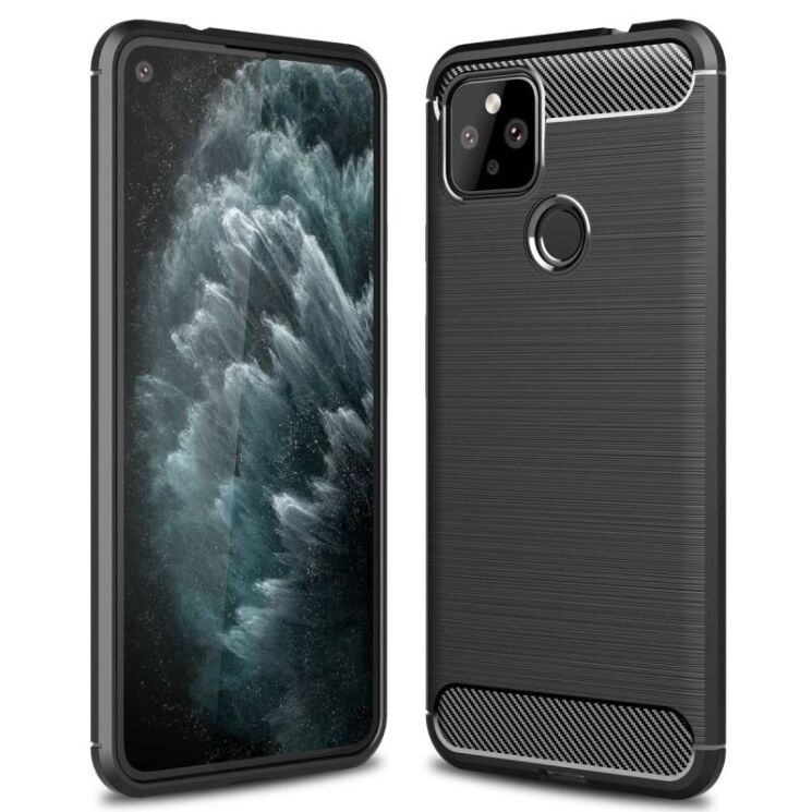 Защитный чехол UniCase Carbon для Google Pixel 4a 5G - Black: фото 1 из 10