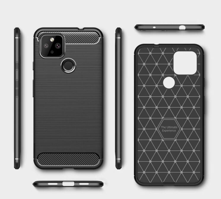 Защитный чехол UniCase Carbon для Google Pixel 4a 5G - Black: фото 10 из 10