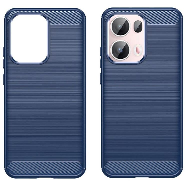 Захисний чохол UniCase Carbon для OPPO Reno 13 Pro 5G - Blue: фото 2 з 8