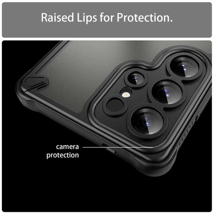 Защитный чехол UniCase Falcon Frame для Samsung Galaxy S25 Ultra (S938) - Black: фото 6 из 10
