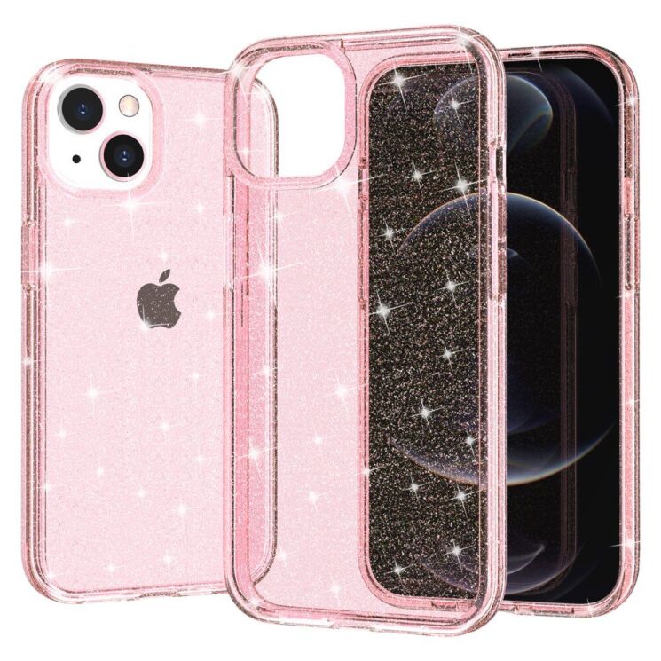 Защитный чехол UniCase Glitter Shell для Apple iPhone 14 - Pink: фото 4 из 9