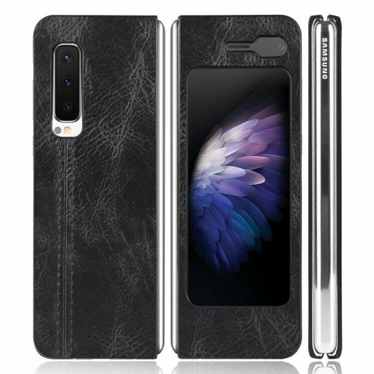 Защитный чехол UniCase Leather Series для Samsung Galaxy Fold - Black: фото 1 из 6