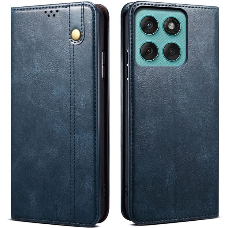 Защитный чехол UniCase Leather Wallet для Motorola Edge 60 / Edge 60 Fusion - Blue: фото 1 из 7
