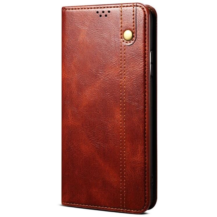 Защитный чехол UniCase Leather Wallet для Motorola Moto G75 - Brown: фото 5 из 7