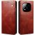Защитный чехол UniCase Leather Wallet для Xiaomi Redmi Note 14 Pro Plus - Brown: фото 1 из 7