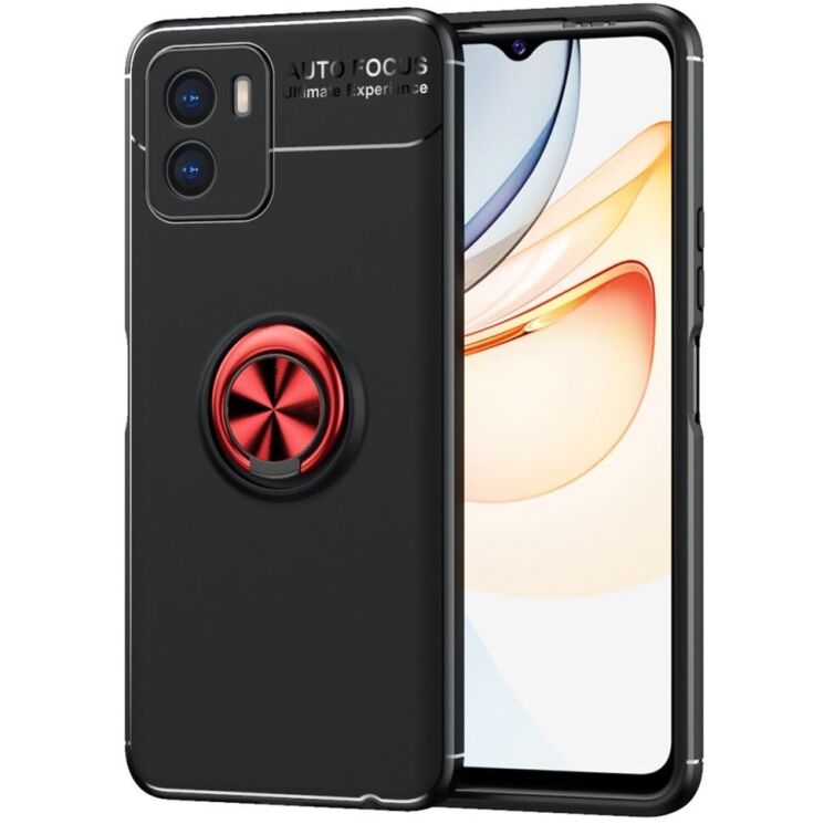 Защитный чехол UniCase Magnetic Ring для VIVO Y15s - Black / Red: фото 1 из 16