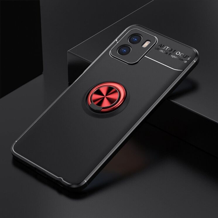Защитный чехол UniCase Magnetic Ring для VIVO Y15s - Black / Red: фото 2 из 16