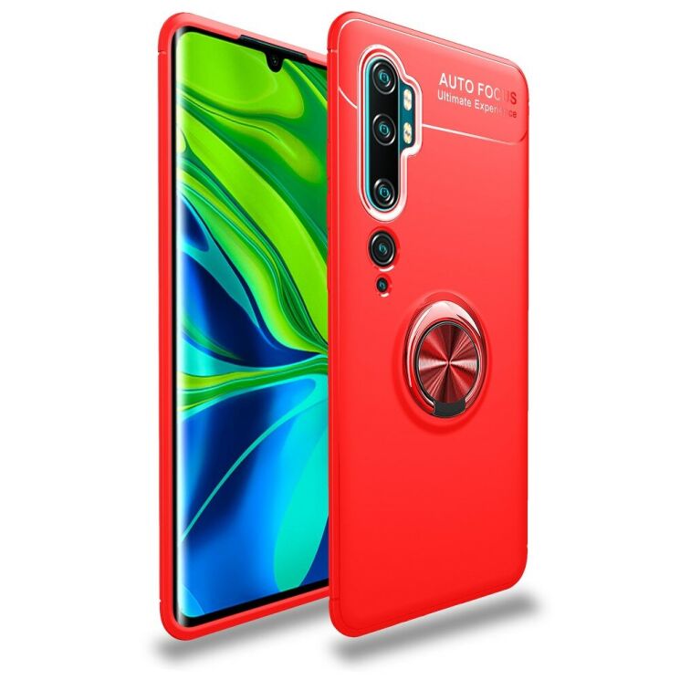 Чохол з магнітним кільцем UniCase Magnetic Ring для Xiaomi Mi Note 10 Pro / Mi Note 10 - Red: фото 1 з 14