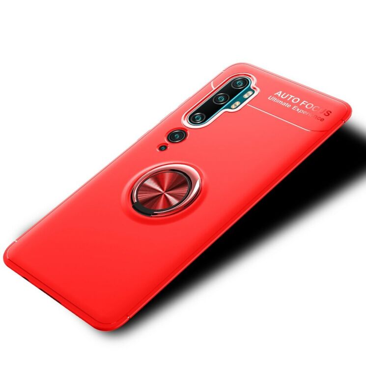 Чохол з магнітним кільцем UniCase Magnetic Ring для Xiaomi Mi Note 10 Pro / Mi Note 10 - Red: фото 2 з 14