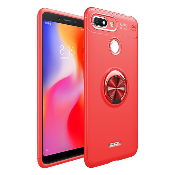 Защитный чехол UniCase Magnetic Ring для Xiaomi Redmi 6 - Red: фото 1 из 11