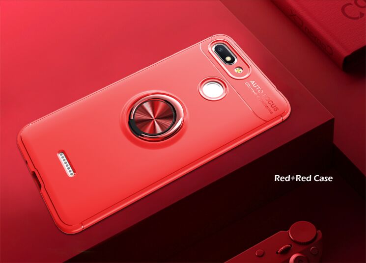 Защитный чехол UniCase Magnetic Ring для Xiaomi Redmi 6 - Red: фото 2 из 11