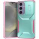 Защитный чехол UniCase Shuttle Guard для Samsung Galaxy S24 FE (S721) - Green / Pink (367593GP). Фото 1 из 7