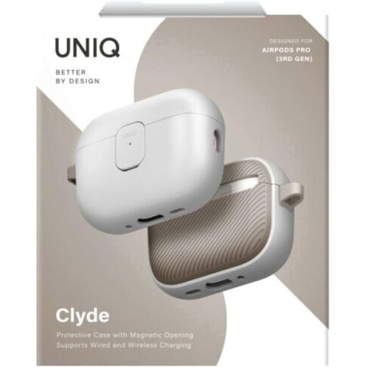 Защитный чехол UNIQ Clyde для AirPods Pro 3 - Grey: фото 6 из 8