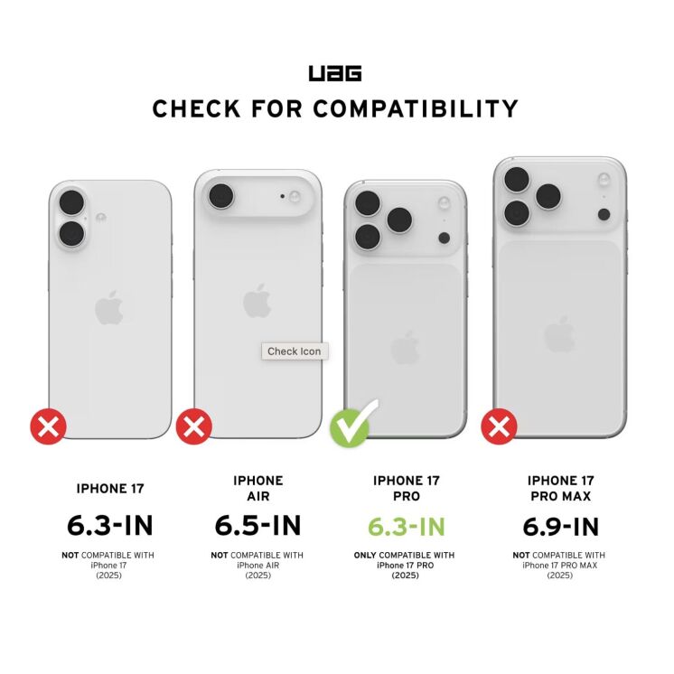 Защитный чехол URBAN ARMOR GEAR Fibr Armor MagSafe для iPhone 17 Pro - Kevlar Graphite / Bronze: фото 5 из 10