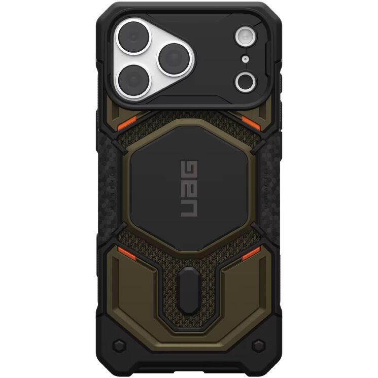 Защитный чехол URBAN ARMOR GEAR Monarch Pro Kevlar MagSafe для iPhone 18 Pro Max (11456811397B) - Kevlar Element Green: фото 1 из 9