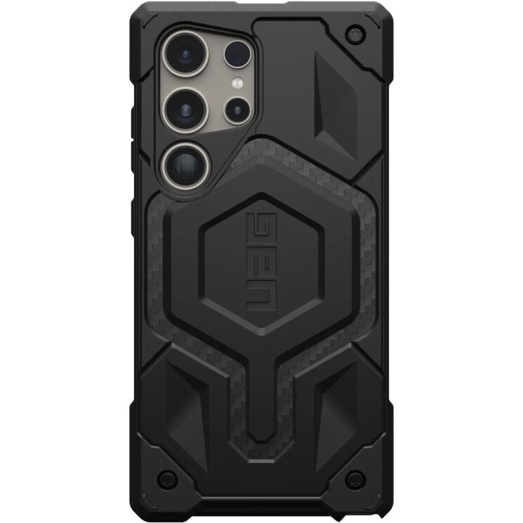 Защитный чехол URBAN ARMOR GEAR (UAG) Monarch для Samsung Galaxy S24 Ultra (S928) - Carbon Fiber: фото 1 из 8