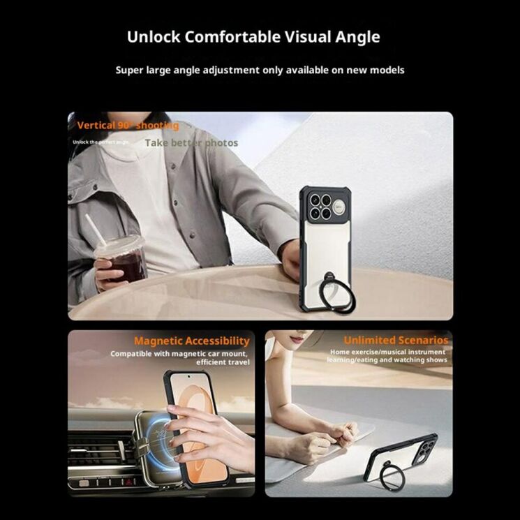 Защитный чехол XUNDD Rugged Case для Xiaomi Poco F8 Ultra - Black: фото 5 из 5