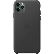 Оригинальный чехол Leather Case для Apple iPhone 11 Pro Max (MX0E2) - Black: фото 1 из 4
