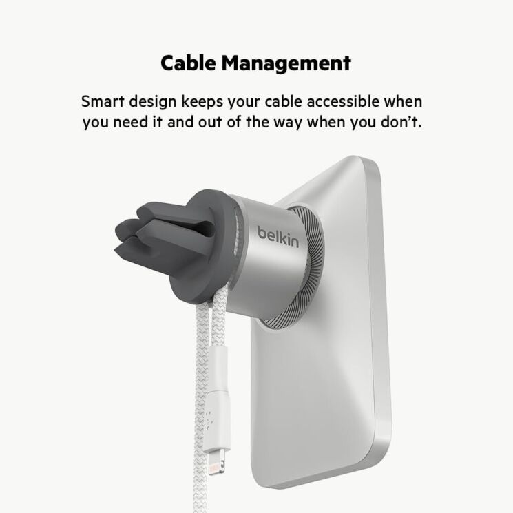Автомобильный держатель Belkin Car Vent Mount PRO MagSafe (WIC002btGR) - Grey: фото 12 из 16