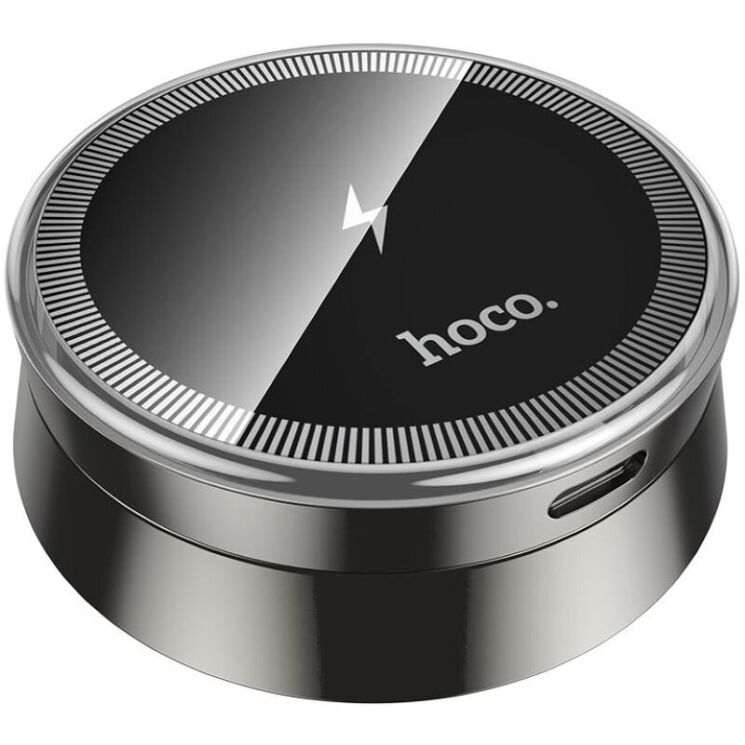 Автомобильный держатель с функцией беспроводной зарядки Hoco HW33 (15W) - Metal Grey: фото 6 из 9
