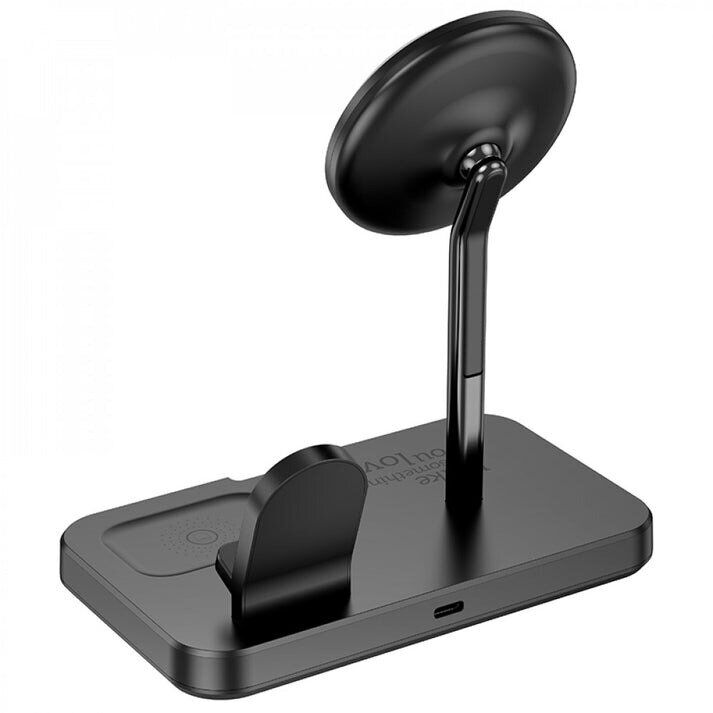 Беспроводное зарядное устройство Hoco CQ12 3 in 1 - Black: фото 2 из 6
