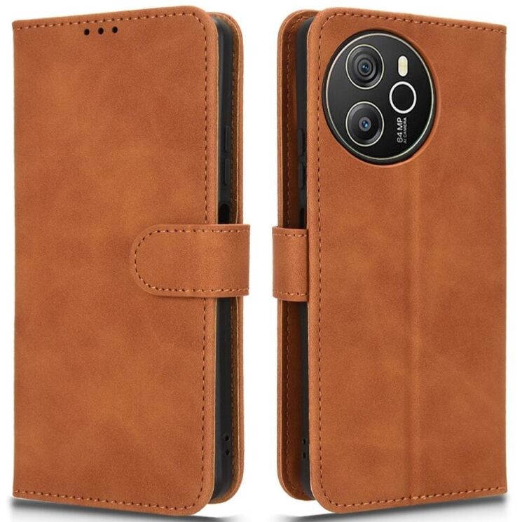 Чохол Deexe Classic Wallet для Blackview Shark 8 - Brown: фото 1 з 6
