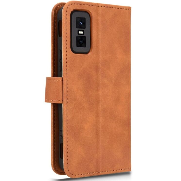 Чехол Deexe Classic Wallet для Infinix GT 30 Pro - Brown: фото 6 из 7