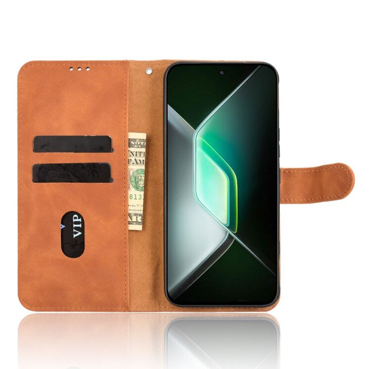 Чехол Deexe Classic Wallet для Infinix GT 30 Pro - Brown: фото 2 из 7